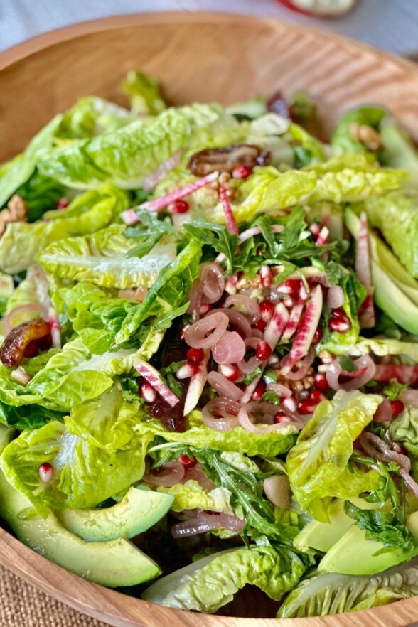 salad topped with all the fixings