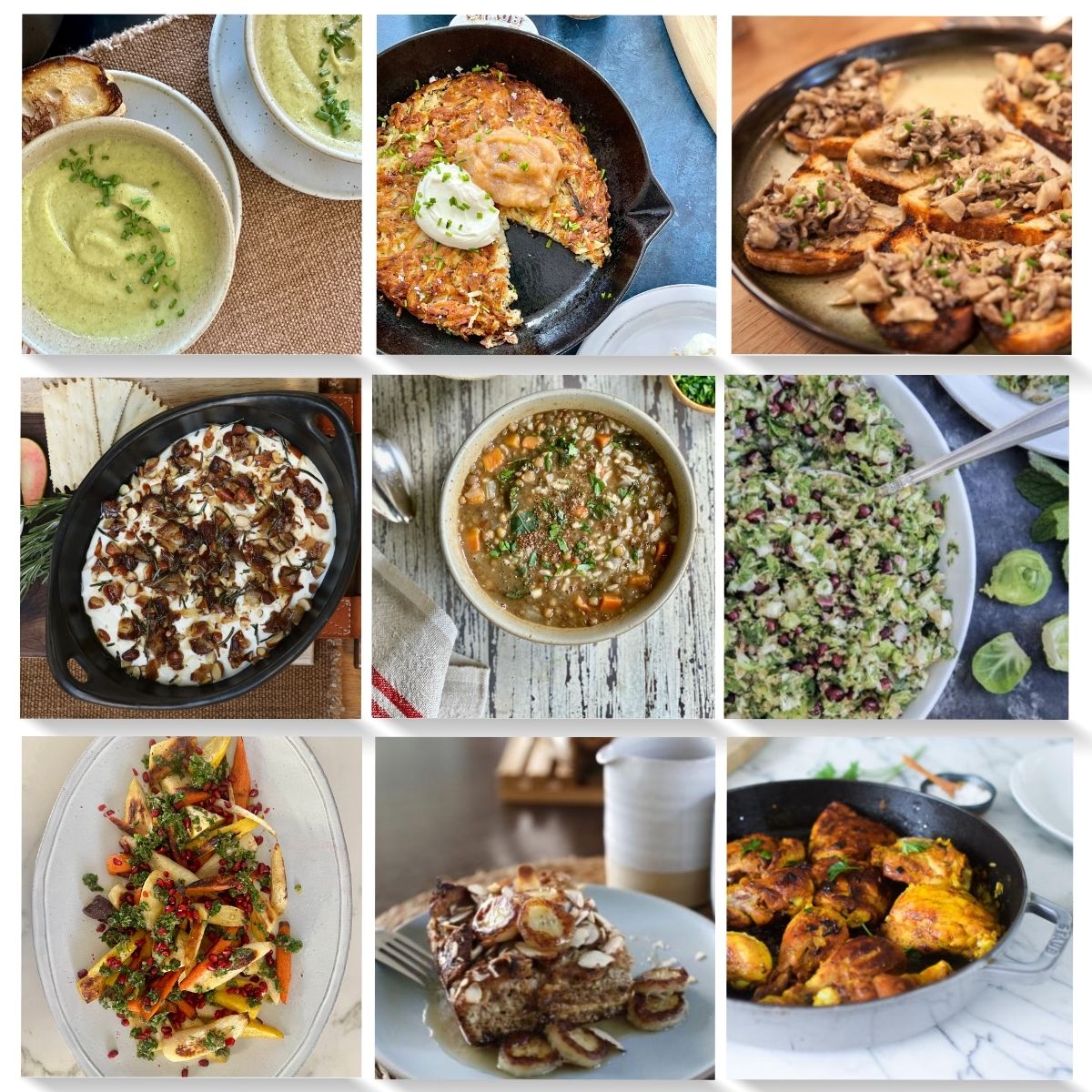 nine images of food ready to eat