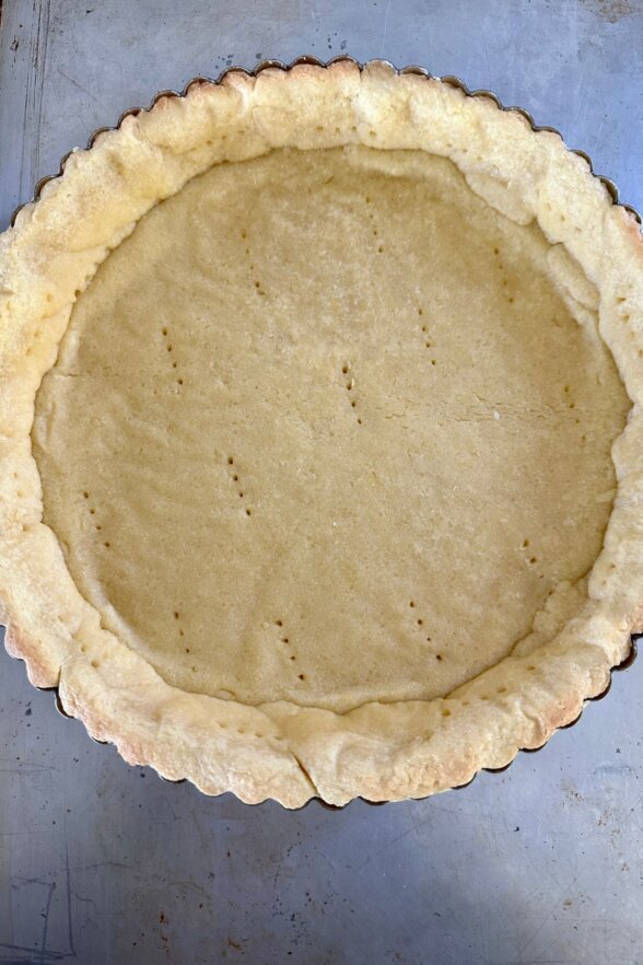 a baked pie dough