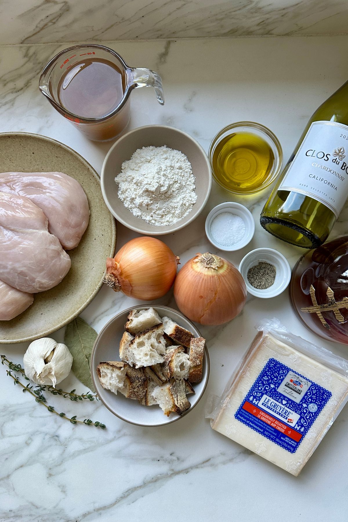 recipe ingredients on a counter