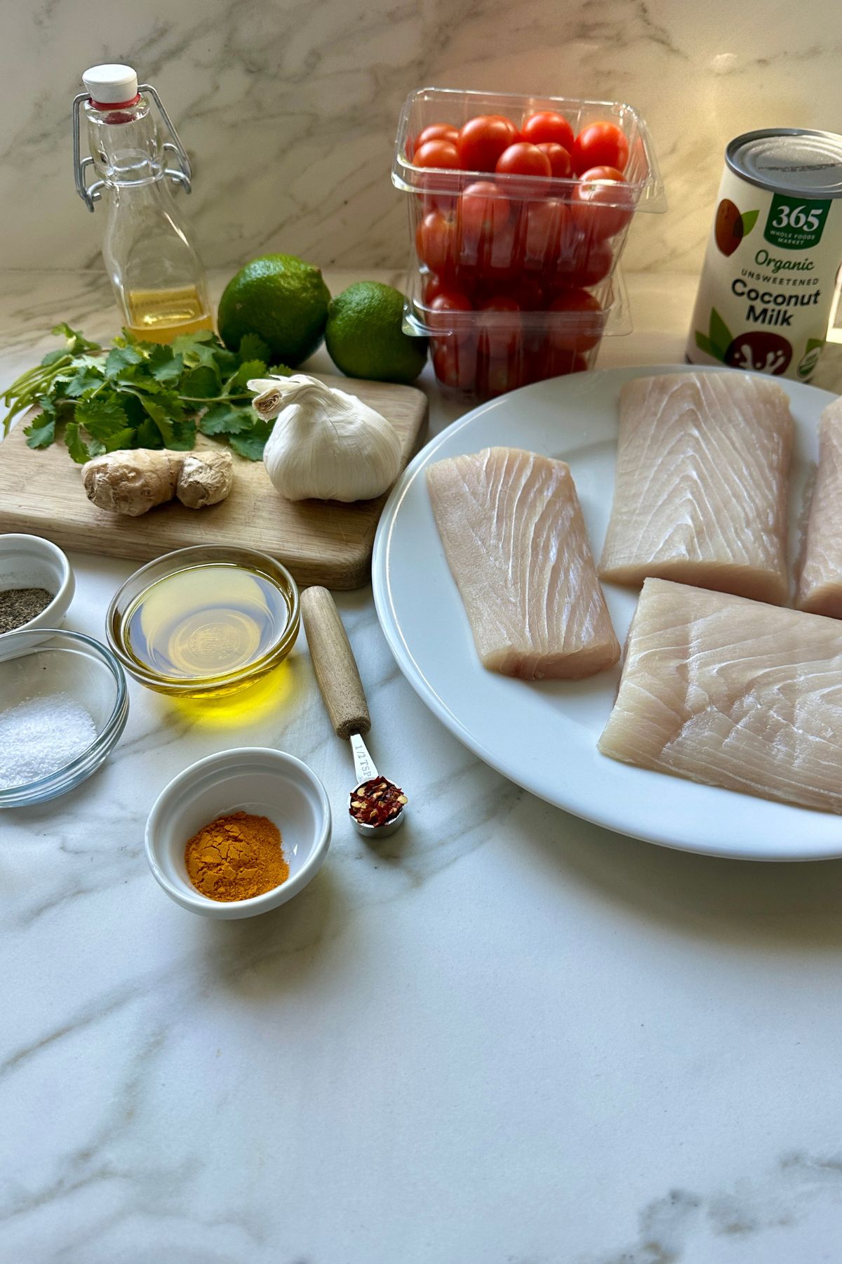 recipe ingredients on a counter top 