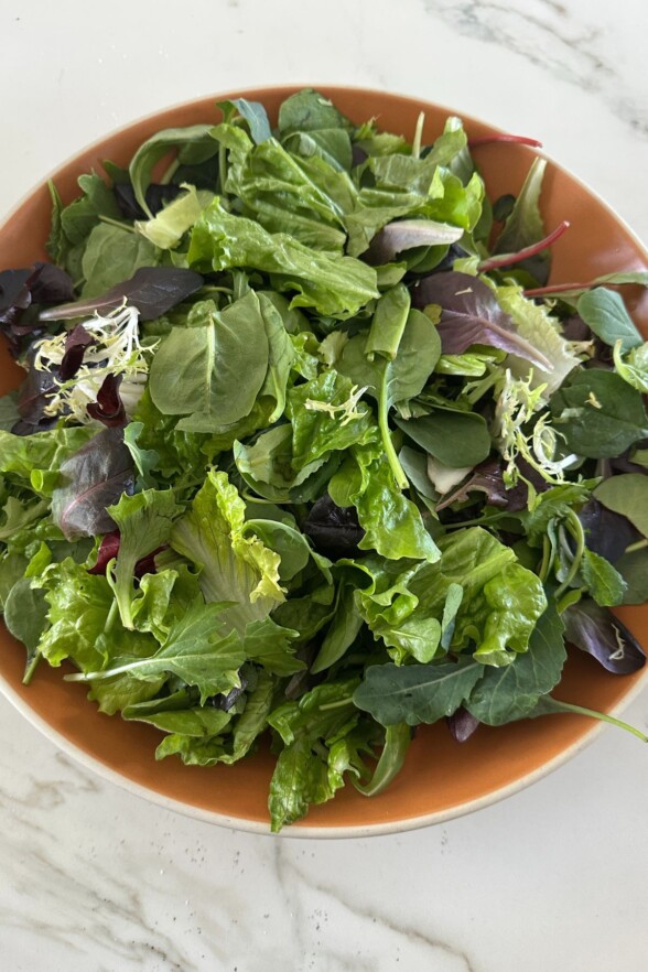 spring lettuce tossed with vinaigrette