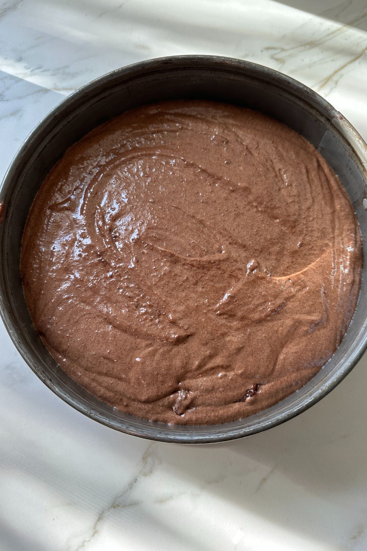 cake patter in a springform pan