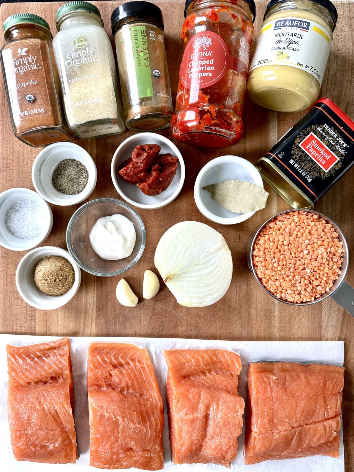 recipe ingredients on a countertop